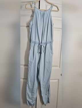 VENUS Light Blue Drawstring Waist Jumpsuit